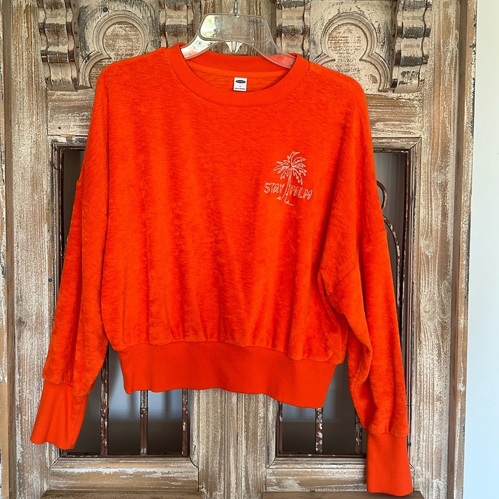 Terry “Stay Palm” embroidered Lightweight Sweatshirt